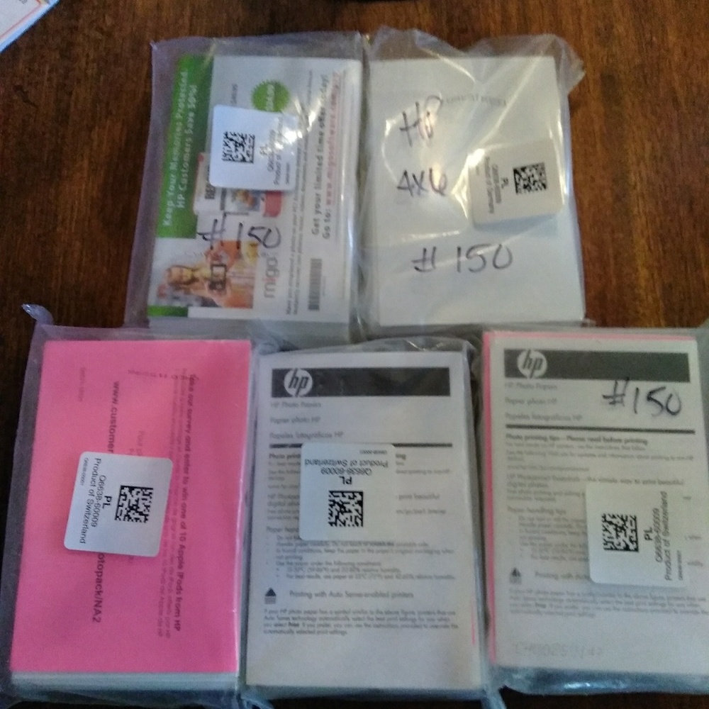 HP Photo Papers #150 count NWT unopened packages
